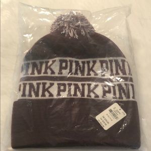 Victoria’s Secret pink beanie (Burgundy and white)